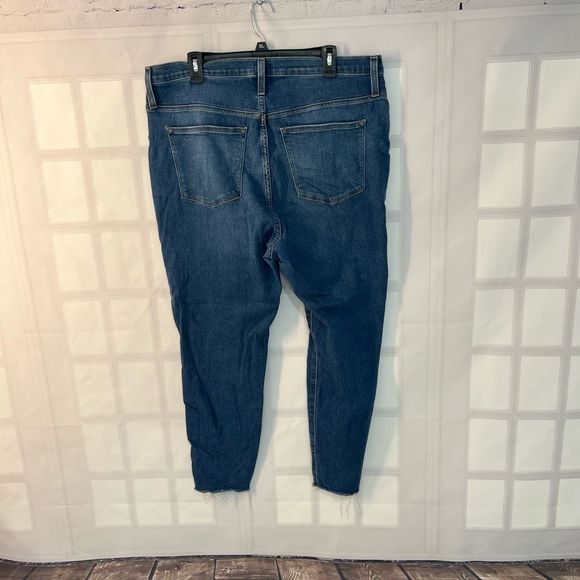 J crew high rise button fly skinny raw hem jeans size 34 - Picture 5 of 10